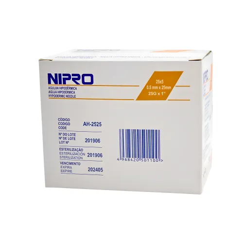 Agujas Hipodérmicas NIPRO Luer Lock x 100 | Labortech